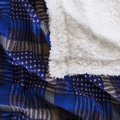 Lavish Home Reversible Fleece Throw Blanket