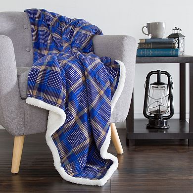 Lavish Home Reversible Fleece Throw Blanket