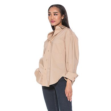 Women's ALEXIA ADMOR Amber Classic Boyfriend Fit Button Down Shirt
