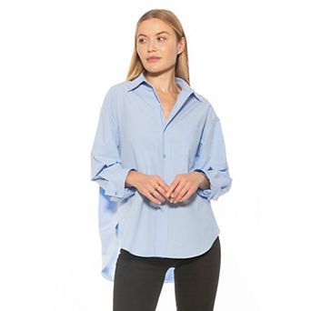 Women's ALEXIA ADMOR Amber Classic Boyfriend Fit Button Down Shirt