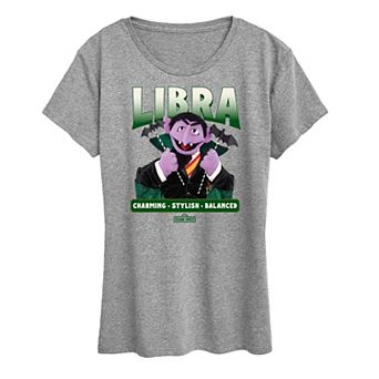 Women's Sesame Street Count von Count Libra Graphic Tee
