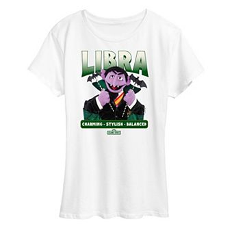 Women's Sesame Street Count von Count Libra Graphic Tee