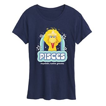 Women's Sesame Street Pisces Big Bird Graphic Tee