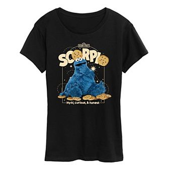 Women's Sesame Street Cookie Monster Scorpio Graphic Tee