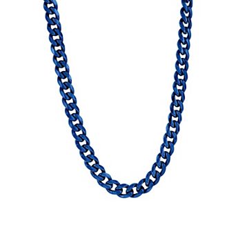Metallo Stainless Steel 7mm Cuban Chain Necklace