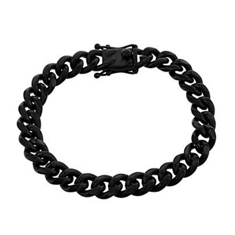 Metallo Stainless Steel Matte 10mm Miami Cuban Link Bracelet