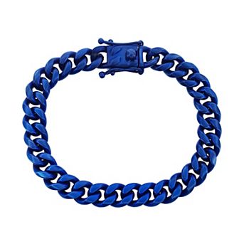 Metallo Stainless Steel Matte 10mm Miami Cuban Link Bracelet