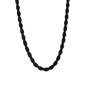 Metallo Stainless Steel 5mm Rope Chain Necklace
