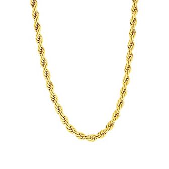 Metallo Stainless Steel 5mm Rope Chain Necklace