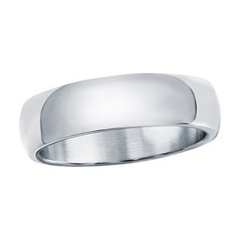 Men's Metallo Steel 6mm Polished Ring