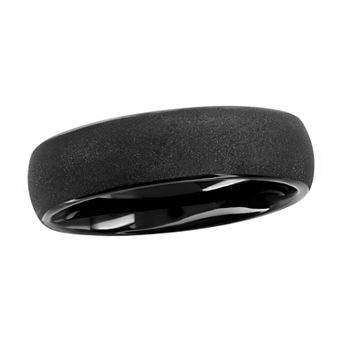 Men's Metallo 6mm Tungsten Matte Black Plated Ring