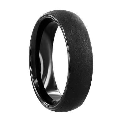 Men's Metallo 6mm Tungsten Matte Black Plated Ring