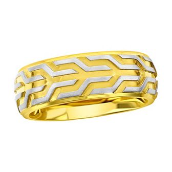 Metallo Men's Two Tone Stainless Steel Ring