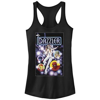 Juniors' Dazzler Light Power Cover Graphic Racerback Tank