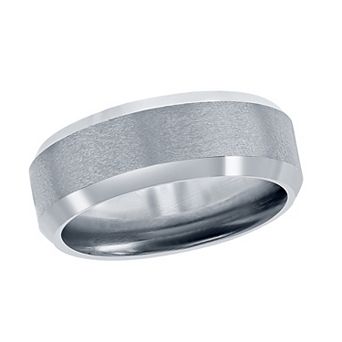 Men's Metallo Tung Brushed & Polished 8mm Ring