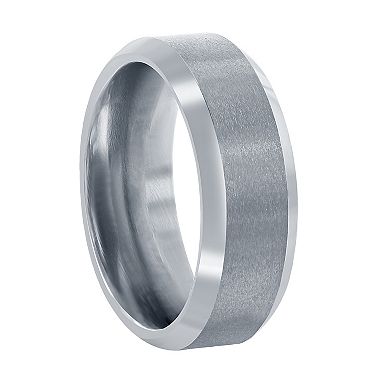 Men's Metallo Tung Brushed & Polished 8mm Ring