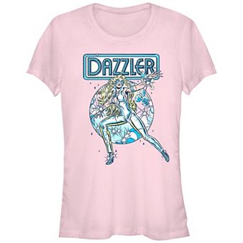 Juniors' Dazzler Sparkle Stamp Graphic Tee