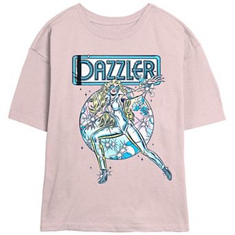 Juniors' Dazzler Sparkle Stamp Skimmer Graphic Tee