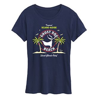 Disney's Nightmare Before Christmas Women's Ghost Dog Beach Graphic Tee
