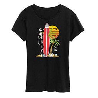 Disney's Nightmare Before Christmas Jack Skellington Women's Surfboard Graphic Tee