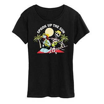 Disney's Nightmare Before Christmas Jack Skellington & Sally Women's Spook Sun Graphic Tee