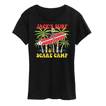 Disney's Nightmare Before Christmas Jack Skellington Women's Surf Camp Graphic Tee