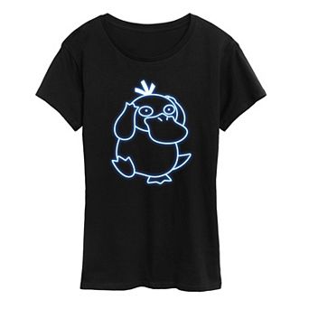 Women's Pokemon Psyduck Neon Graphic Tee