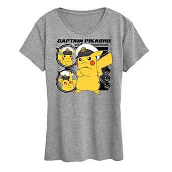 Women's Pokemon Captain Pikachu Graphic Tee