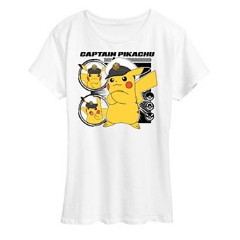 Women's Pokemon Captain Pikachu Graphic Tee
