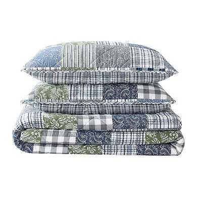 Eddie Bauer Cozy Plaid Patchwork Quilt Set