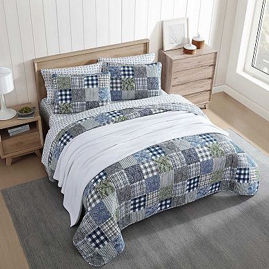 Eddie Bauer Cozy Plaid Patchwork Quilt Set