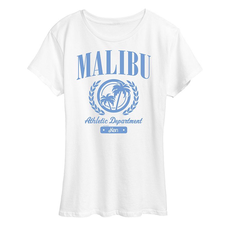 Women's Barbie® Malibu Athletic Department Graphic Tee, Size: XL, White