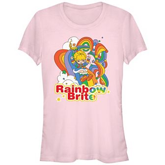 Juniors' Rainbow Brite Colorful Slide Graphic Tee