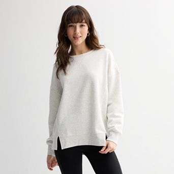 Juniors' SO® Oversized Fleece Tunic Pullover