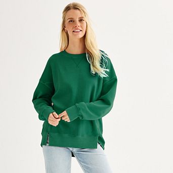 Juniors' SO® Oversized Fleece Tunic Pullover