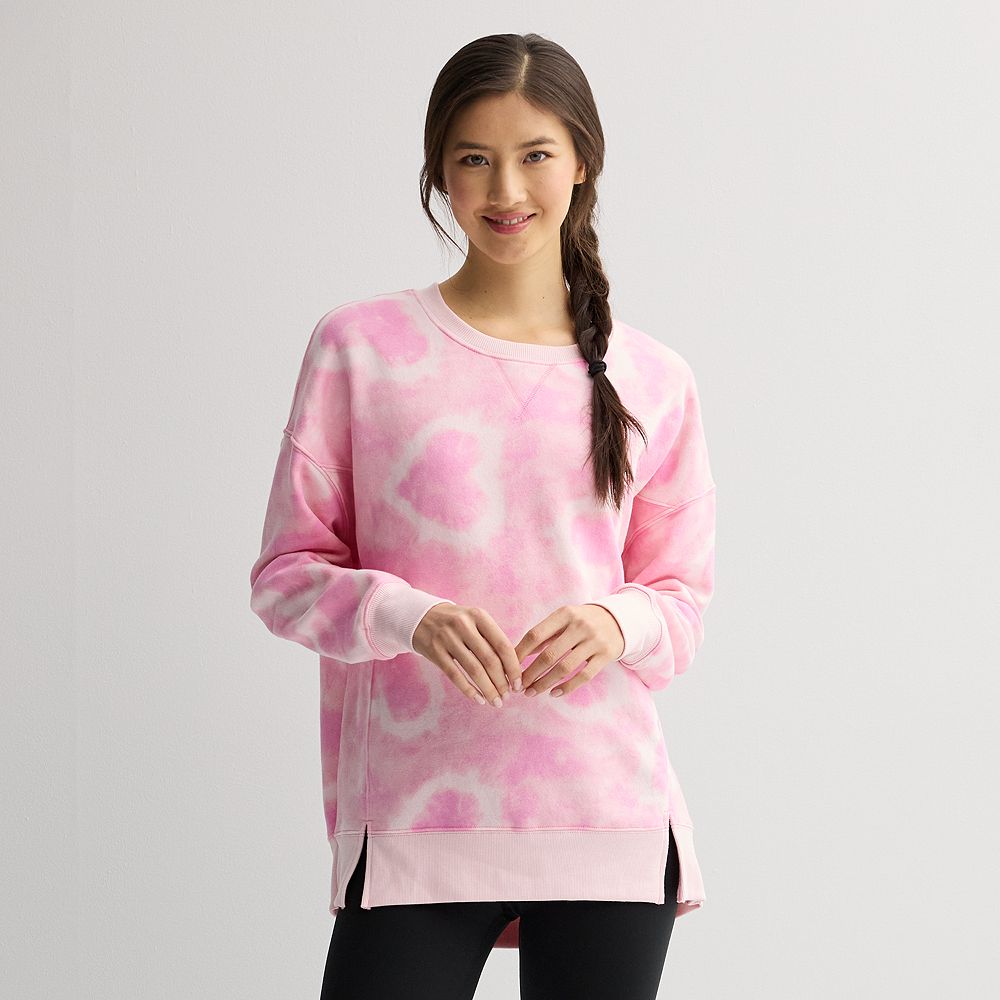 Juniors' SO® Oversized Fleece Tunic Pullover