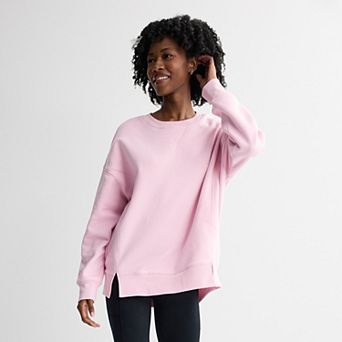 Juniors' SO® Oversized Fleece Tunic Pullover