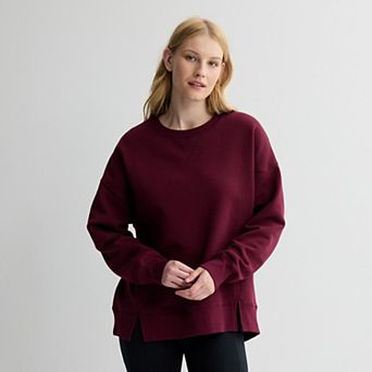 Juniors' SO® Oversized Fleece Tunic Pullover