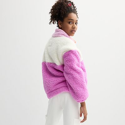 Girls 7 16 Limited Too Sherpa Quarter Zip