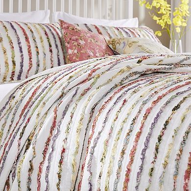 Greenland Home Fashions Bella Rainbow Ruffle Quilt Set