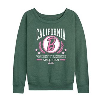 Women's Barbie® Varsity League Graphic French Terry Long Sleeve Tee