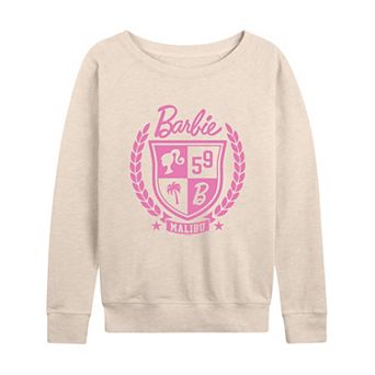 Women's Barbie® Varsity Malibu Seal French Terry Long Sleeve Tee