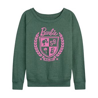 Women's Barbie® Varsity Malibu Seal French Terry Long Sleeve Tee
