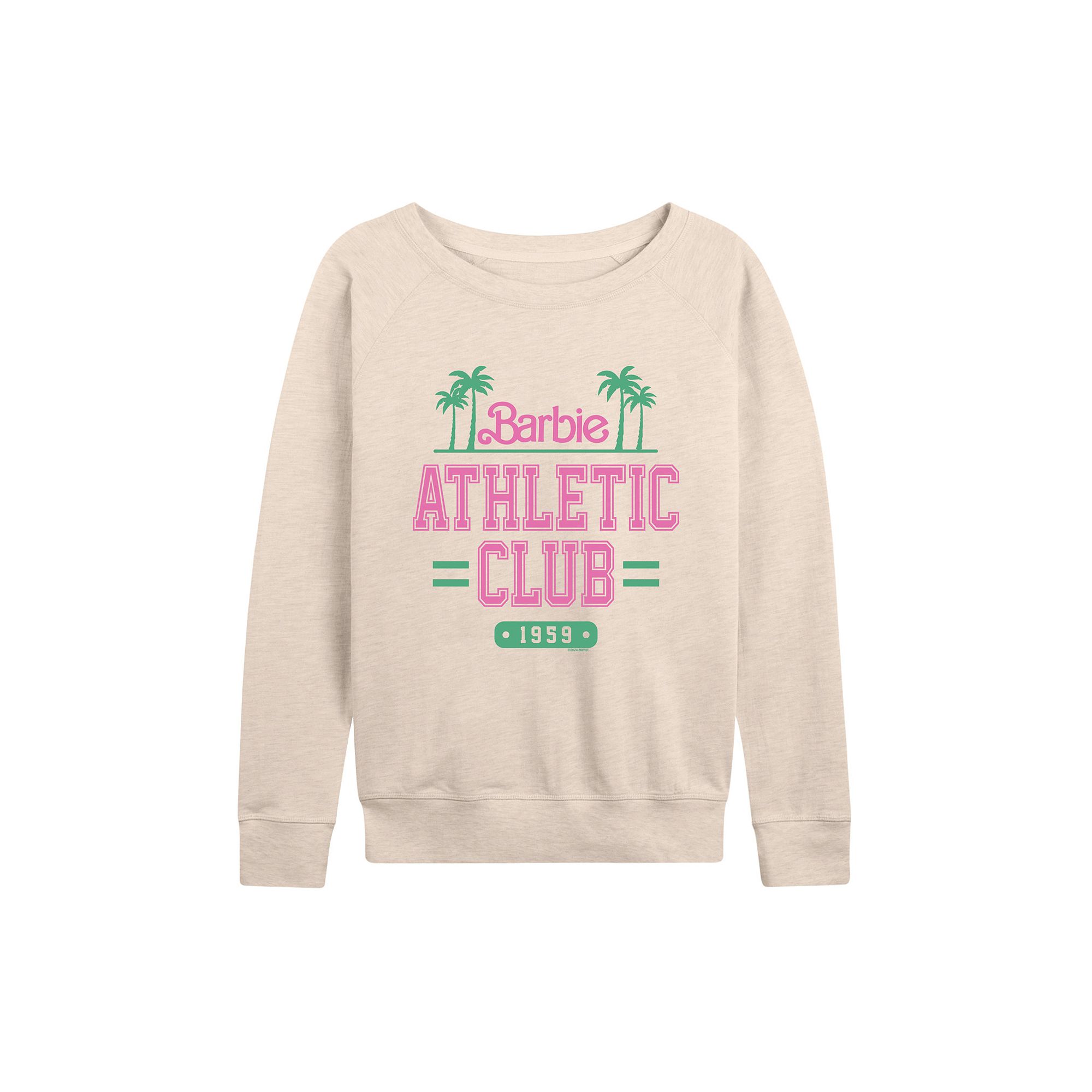 Womens Barbie® Athletic Club French Terry Long Sleeve Tee, Size: Small, B