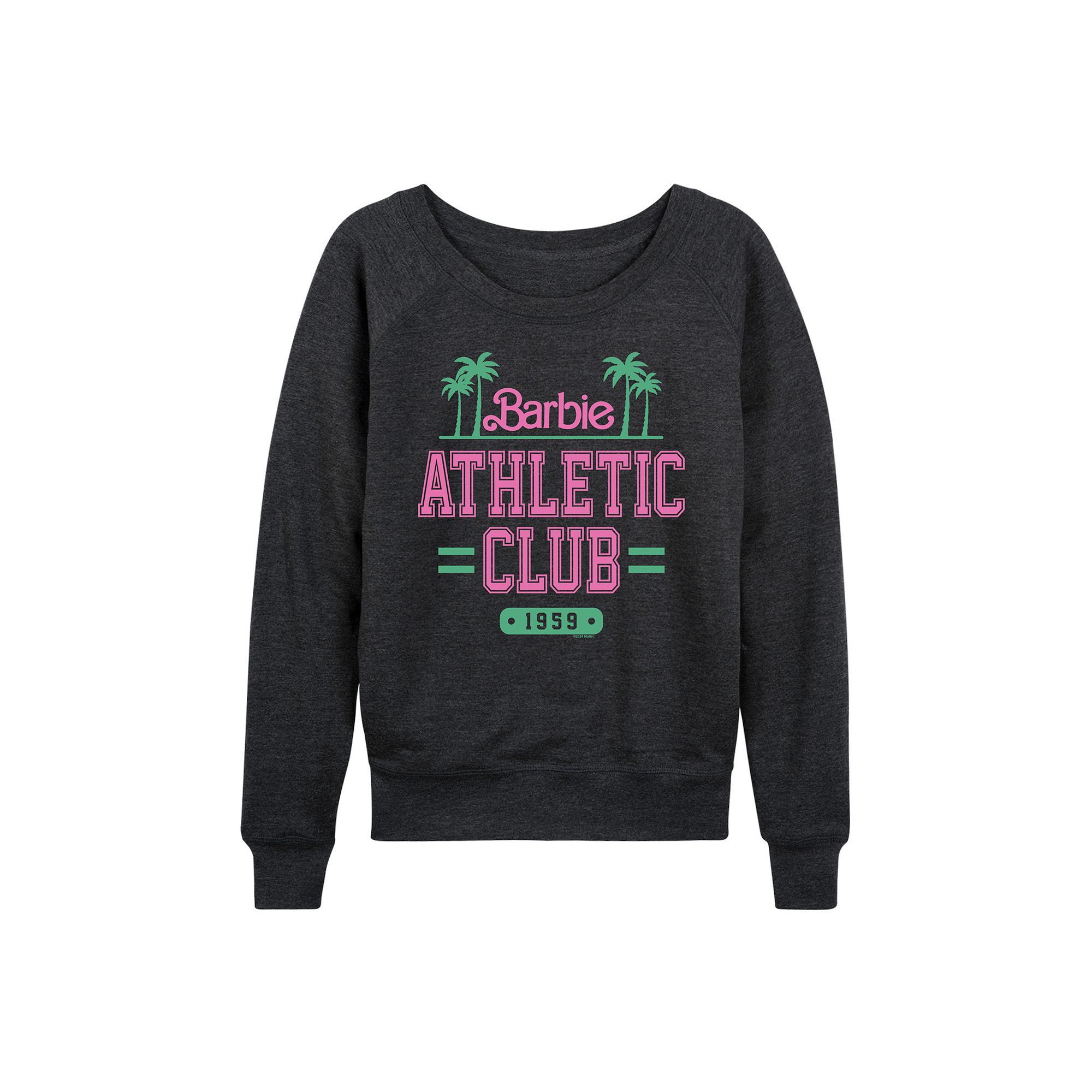 Womens Barbie® Athletic Club French Terry Long Sleeve Tee, Size: Small, H