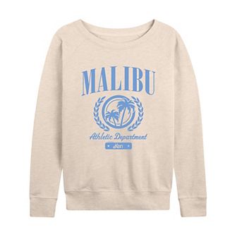 Women's Barbie® Malibu Ath Dept Graphic French Terry Long Sleeve Tee