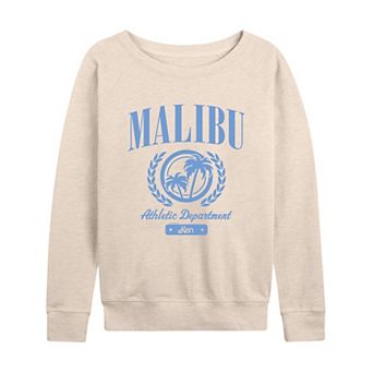 Women's Barbie® Malibu Ath Dept Graphic French Terry Long Sleeve Tee