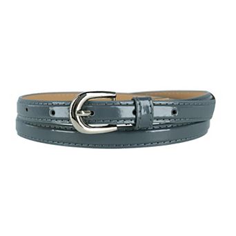 CTM Women's Skinny 1/2 Inch Dress Belt