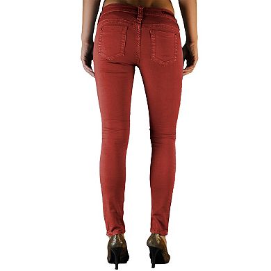 Women's Slim Fit Stretch Color Denim Skinny Jeans