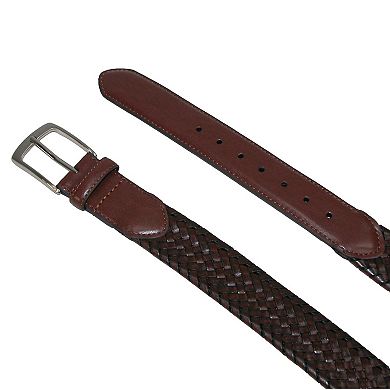 Danbury Men's Comfort Stretch Leather Braided Belt